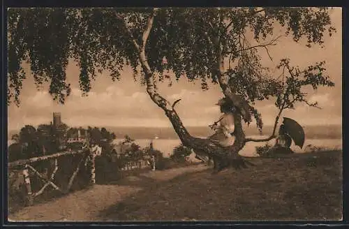 AK Hamburg-Blankenese, Blick auf Bismarckstein