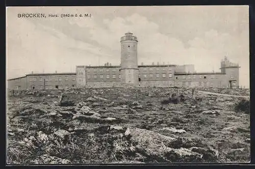 AK Brocken /Harz, Ansicht von Hotel und Observatorium