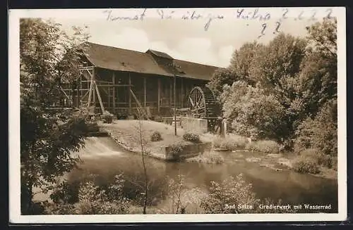 AK Bad Sulza, Gradierwerk mit Wasserrad