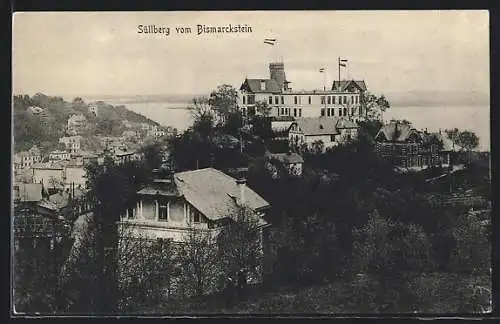 AK Hamburg-Blankenese, Blick vom Bismarckstein