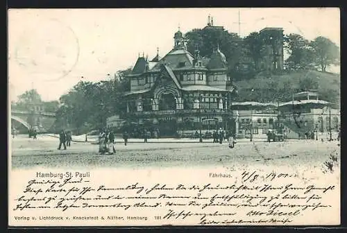 AK Hamburg-St. Pauli, Am Gasthaus Fährhaus