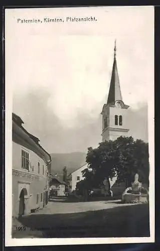 AK Paternion /Kärnten, Gasthaus zum Bicher und Kirche