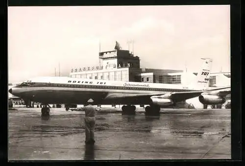 AK Frankfurt /M, Flughafen Rhein-Main, Motiv mit Intercontinental Boeing 707