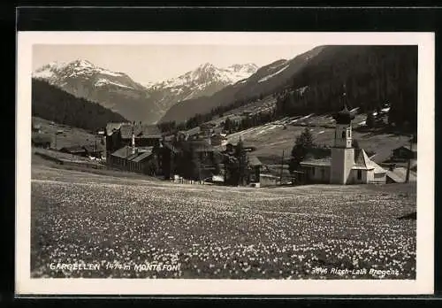 AK Gargellen /Montafon, Ortsansicht mit Kirche