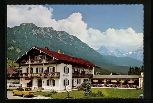 AK Wallgau, Konditorei-Café und Gästehaus Alpenblick