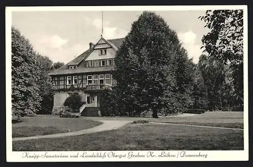 AK Grabow /Kr. Lüchow /Dannenberg, Kneipp-Sanatorium und Landschloss Obergut Grabow