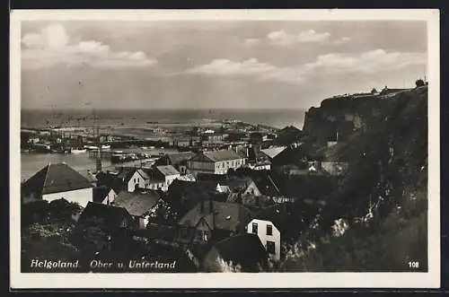 AK Helgoland, Blick auf Ober- u. Unterland