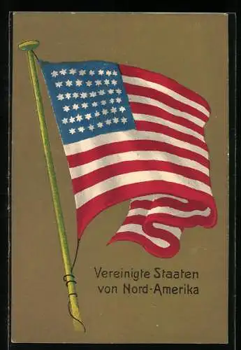 Künstler-AK Vereinigte Staaten von Nord-Amerika, Nationalflagge