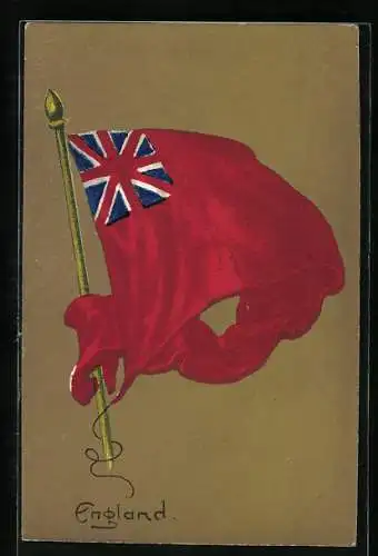 Künstler-AK England, Nationalflagge