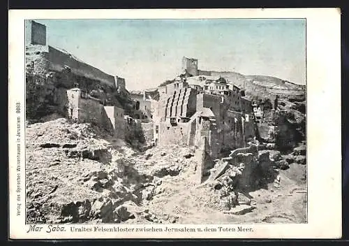 AK Mar Saba, Uraltes Felsenkloster zwischen Jerusalem und dem Toten Meer