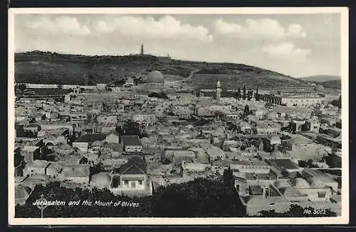 AK Jerusalem, General view and the Mount of Olives