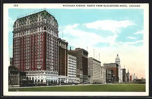 AK Chicago, Michigan Avenue, North from the Blackstone Hotel