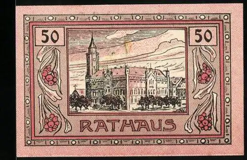 Notgeld Canth, 50 Pfennig, Rathaus