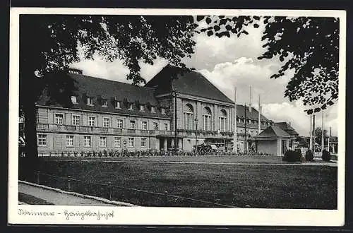 AK Weimar / Thüringen, Hauptbahnhof von vorn