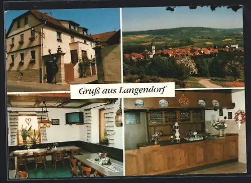 AK Langendorf / Ufr., Gasthaus zum Adler von M. u. H. Partsch