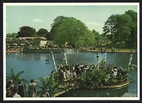 AK Hamburg, Int. Gartenbau-Ausstellung, Taverna Isola Bella