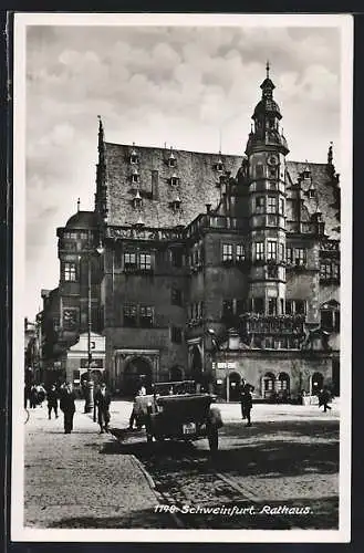 AK Schweinfurt, Auto vor dem Rathaus