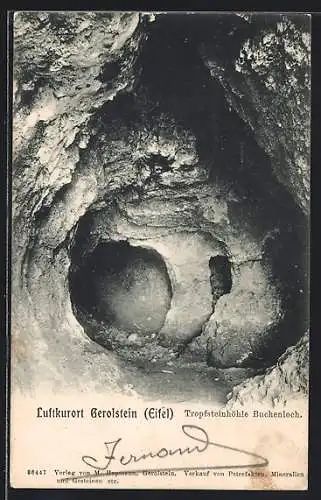 AK Gerolstein /Eifel, Tropfsteinhöhle Buchenloch