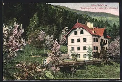 AK Bodensdorf am Ossiacher-See, Die Villa Galsterer im Frühling