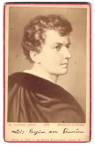 Fotografie Sophus Williams, Berlin, Portrait George Gordon Byron Lord Byron englischer Schriftsteller, nach Gemälde