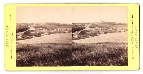 Stereo-Fotografie Sophus Williams, Berlin, Ansicht Bergen / Rügen, Ortsansicht von Westen