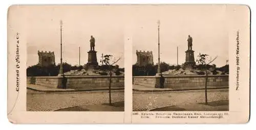 Stereo-Fotografie NPG, Berlin, Ansicht Feodossija, Denkmal Kaiser Alexanders III. auf der Krim