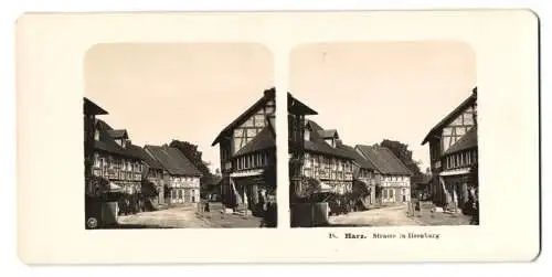 Stereo-Fotografie NPG, Berlin, Ansicht Ilsenburg i. H., Strassenpartie im Ort mit Hotel zum Ilsenthal und Logierhaus