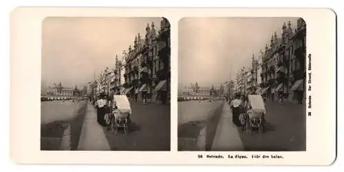 Stereo-Fotografie NPG, Berlin, Ansicht Ostende, La digue, Côté des bains