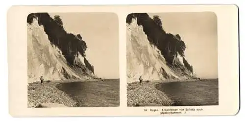 Stereo-Fotografie NPG, Berlin, Ansicht Sassnitz, Blick auf die Kreidefelsen