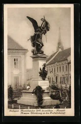 AK Budapest, Honved-Monument, Erinnerung an den Freiheitskampf