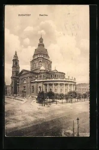 AK Budapest, Ansicht der Basilika