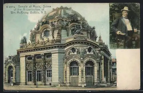 AK Buffalo, NY, Temple of Music, Scene of the Assassination of Wm. McKinley