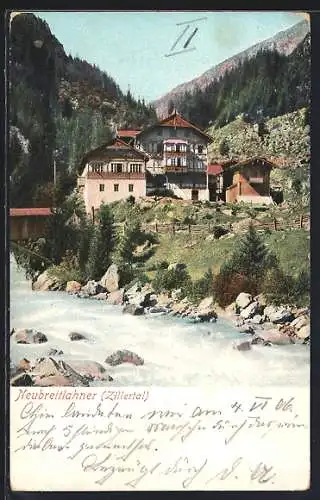 AK Ginzling, Gasthaus Neubreitlahner im Zillertal