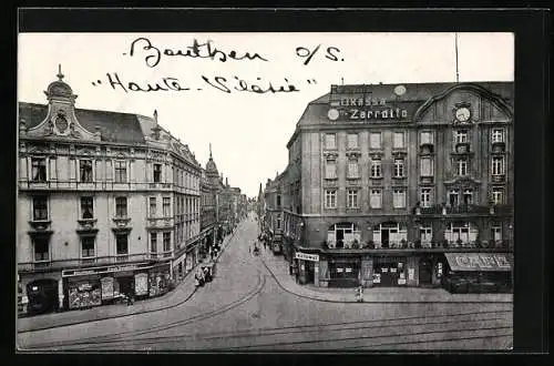 AK Beuthen, Blick in die Bahnhofstrasse