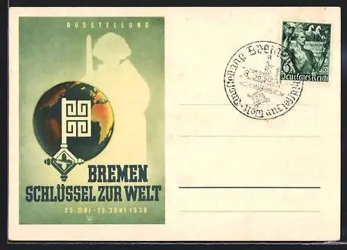 AK Bremen, Ausstellung Schlüssel zur Welt, 1938