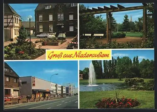 AK Niederaussem, Geschäfte, Park, Ortspartie