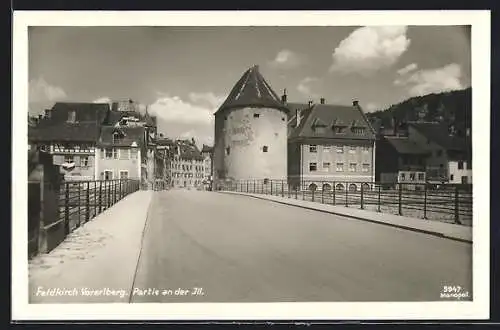 AK Feldkirch, Partie an der Ill, mit Wehrturm