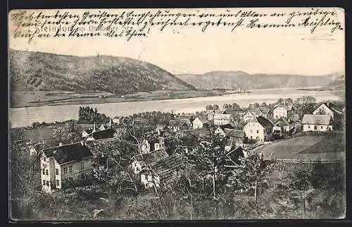 AK Steindorf / Ossiacher See, Ortsansicht aus der Vogelschau