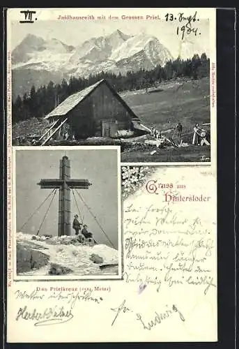AK Hinterstoder, Jaidhausreith mit dem Grossen Priel, Prielkreuz