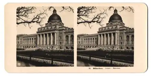 Stereo-Fotografie NPG, Berlin, Ansicht München, Blick nach dem Armee Museum