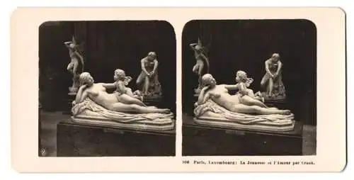 Stereo-Fotografie NPG, Berlin, Ansicht Paris, Louvre: La Jeunesse et l`Amour par Crauk