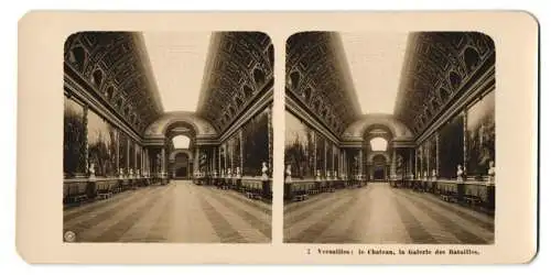 Stereo-Fotografie NPG, Berlin, Ansicht Versailles, le Chateau, la Galerie des Batailles