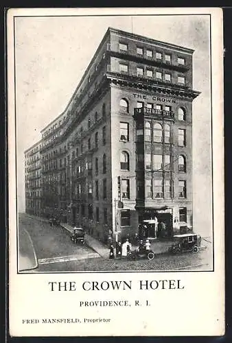 AK Providence, RI, The Crown Hotel, Fred Mansfield, Prop.