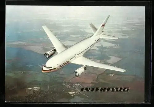 AK Interflug, Flugzeug A 310 am Himmel