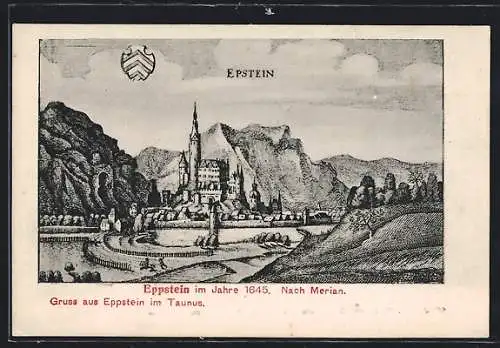 AK Eppstein, im Jahre 1645 nach Merian