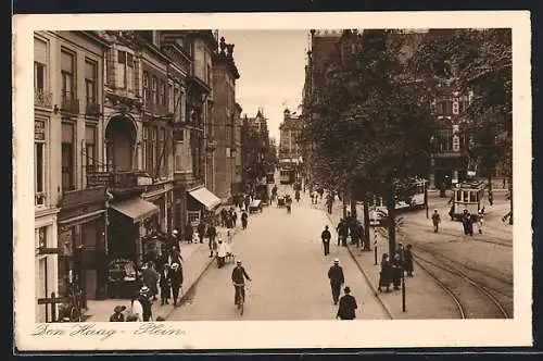 AK Den Haag, Plein, Strassenbahn