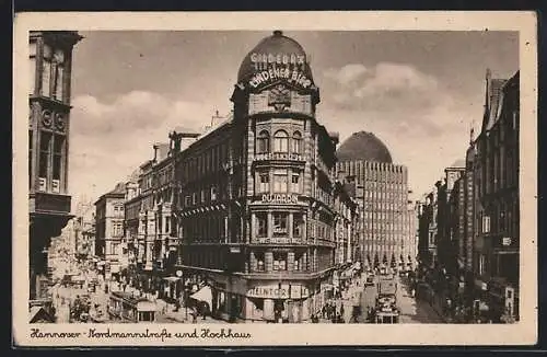 AK Hannover, Nordmannstrasse und Hochhaus