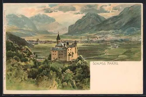 Lithographie Innsbruck, Schloss Amras