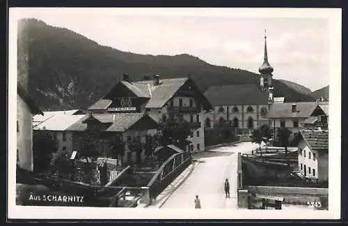 AK Scharnitz, Gasthof zum Goldenen Adler