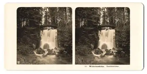 Stereo-Fotografie NPG, Berlin, Ansicht Kassel, die Teufelsbrücke bei Wilhelmshöhe